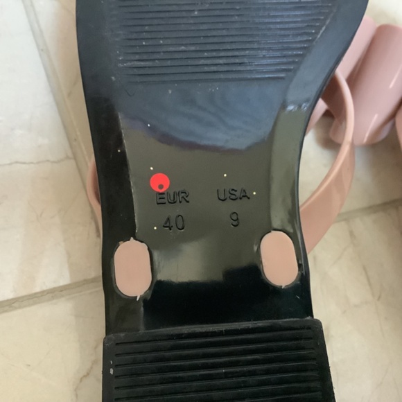 Women's Jeffrey Campbell Sugary Flip Flop Sandals Pink Bow SIze 9 - Picture 8 of 9